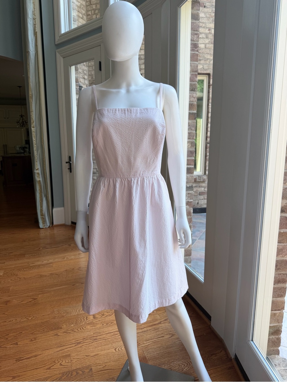 Vineyard Vines Pale Pink Square-Neck Mini Dress